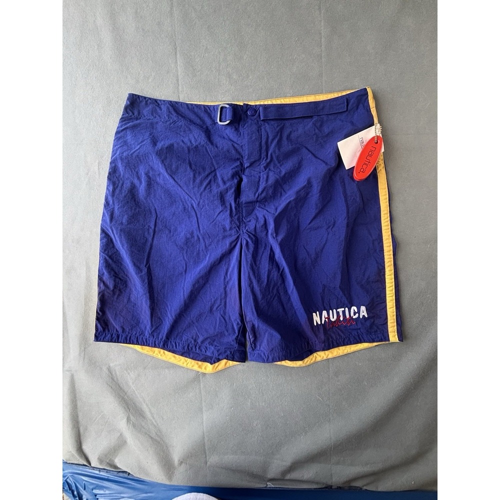 Nautica Shorts Mens Large Swim Trucks Blue